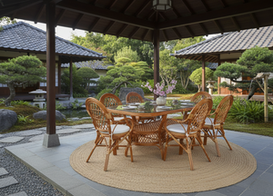 Juego de Comedor JAVA, Juego de Comedor Tradicional y Confortable con Mesa Larga de Indonesia para Hoteles, Villas y Muebles para el Hogar - Product Image 6