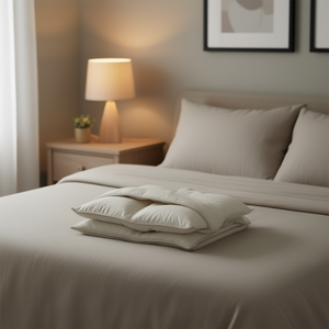 Juego de Funda de Edredón de Chenilla de Algodón, 3 Piezas, Patrón de Medallón, Acolchado, Estilo Clásico, Ropa de Cama Blanca, Plegada - Product Image 2