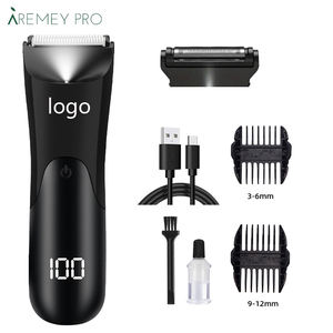 Kit de depiladora corporal para hombre, afeitadora depiladora con hoja de cerámica para depilación para Barba y aseo de ingle, viene con caja de regalo - Product Image 1