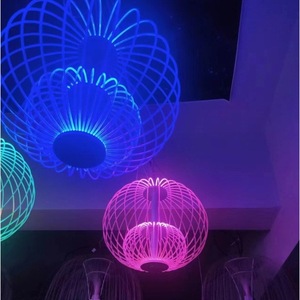 Lanterne LED en fibre optique colorée 30cm 40cm, étanche pour extérieur, décoration suspendue pour arbre, cour, parc, Noël, fêtes - Product Image 1