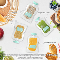 Station de préparation de purée de fruits réutilisable pour bébé avec 5 sacs portables, pour aliments faits maison, écologique et facile à nettoyer