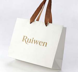 Bolsas de Papel Kraft Impresas de Lujo al por Mayor, Reciclables, con Logotipo de Marca de Ropa, Bolsas de Compras Personalizadas con Asa - Product Image 5