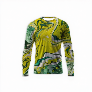 Chemise de soleil à imprimé vague personnalisé UPF50+, à séchage rapide, à manches longues, à capuche, unisexe, vêtements de pêche en plein air - Product Image 2