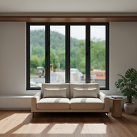 Ventanas Plegables Horizontales de Diseño Moderno con Aislamiento Térmico y Acústico y Marco de Aleación de Aluminio