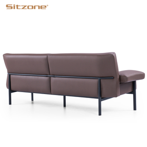 Nội Thất Sofa Phòng Khách Bằng Da Ngoại Quan Màu Đen Thiết Kế Sang Trọng - Product Image 5