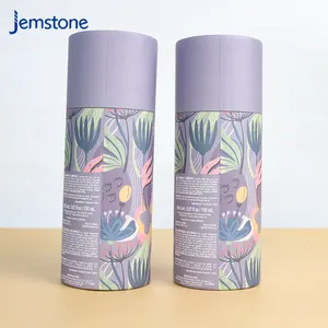 Aangepaste Kartonnen Buisdoos Ronde Cosmetische Containers Kraftpapier Buis Verpakking Cilinder Verpakking Voor Make-Up Spons