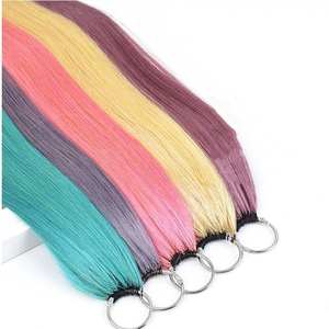 Extensions de cheveux en plumes de qualité supérieure, 100% cheveux humains russes, une seule mèche, une seule ligne de plumes - Product Image 6