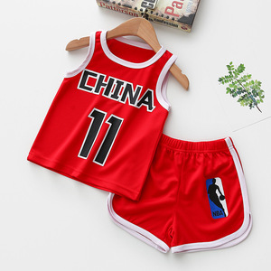 Gilet <span class=keywords><strong>sportivo</strong></span> estivo e pantaloncini <span class=keywords><strong>abbigliamento</strong></span> <span class=keywords><strong>sportivo</strong></span> per bambini di mezza età in due pezzi - Product Image 4