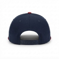 Gorra de béisbol al por mayor con bordado de eslóganes, de dos tonos, 5 paneles, de algodón, con visera de bloques de color
