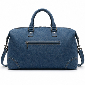 Bolsa de Viaje de Mezclilla a la Moda, Bolsa de Fin de Semana de Gran Capacidad, Bolso de Mano para Mujer, Bolsa de Viaje Informal - Product Image 3
