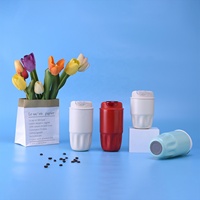 Mug de voyage classique réutilisable en acier inoxydable, tasse thermique isolée sous vide avec couvercle à ouverture rapide à une main et joint d'étanchéité anti-fuite