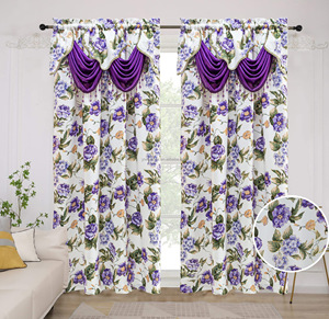 Жаккардовые шторы для девочек, спальни, гостиной, черные оконные панели, занавески для гостиной с цветочным принтом - Product Image 5