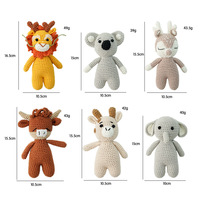Poupées d'animaux au crochet faites à la main, jouets décoratifs mignons