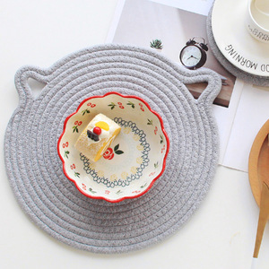 Lot de dessous-de-plat et sets de table en corde de coton tressée, résistants à la chaleur, durables et réutilisables, pour cuisine et salle à manger, vente en gros - Product Image 4