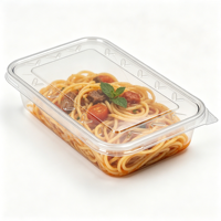 Emballage personnalisé, boîte d'emballage jetable transparente, boîte pour biscuits, gâteaux, pain, salades, noix, boîtes en plastique PET, emballage alimentaire avec couvercles