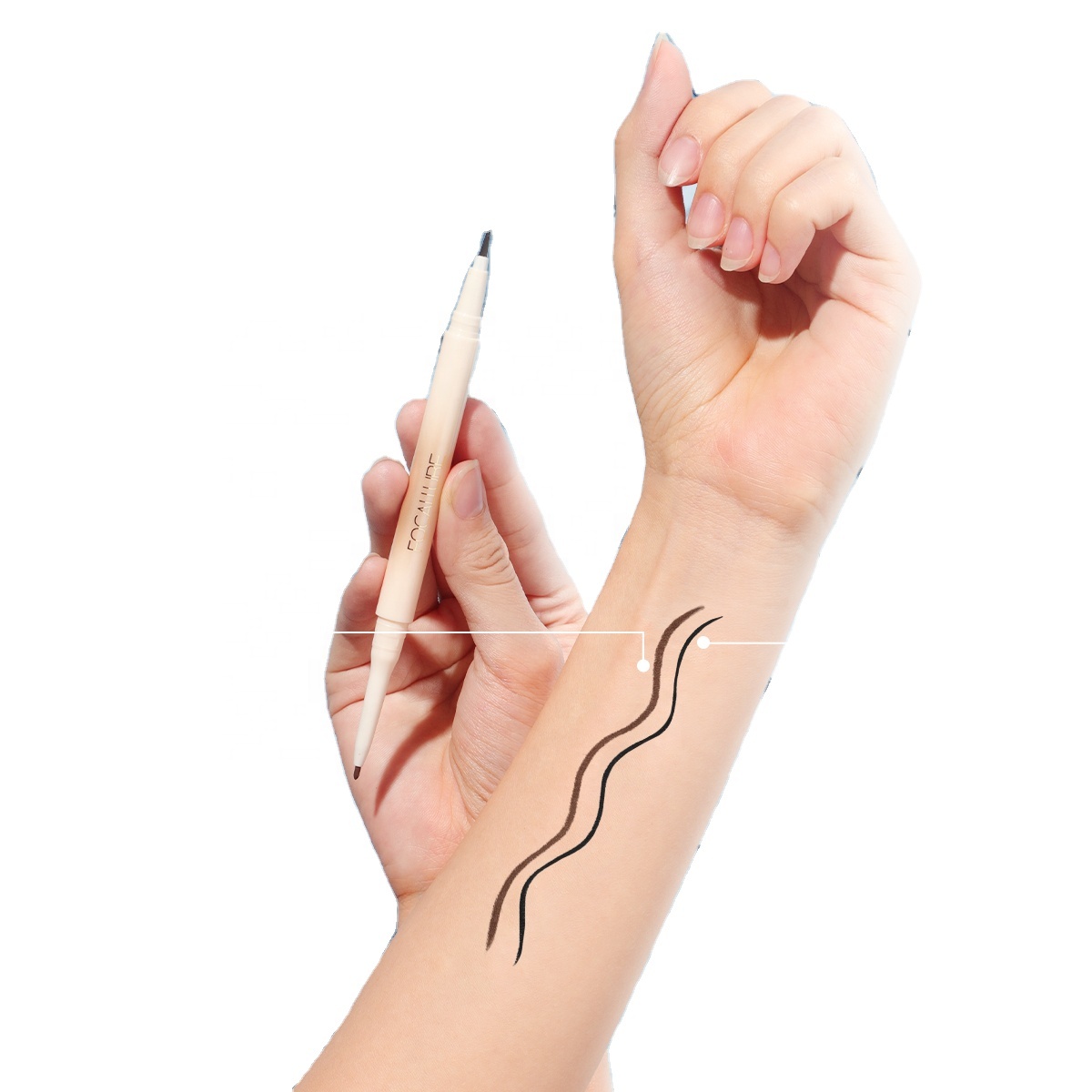 FOCALLURE FA240 высокий пигмент с двойной головкой Быстросохнущий наращивающий клей-карандаш для подводки для глаз клей жидкая подводка для глаз