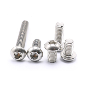 สกรูหัวปุ่มสแตนเลส OEM ISO7380 เกรด SS304 สกรูเครื่องจักร สกรูนิรภัย สกรูหัวปุ่มหกเหลี่ยม สกรูหัวปุ่มห้าเหลี่ยม - Product Image 3