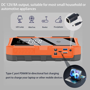 3000A แบตเตอรี่รถยนต์แบบพก<span class=keywords><strong>พา</strong></span>37000mWh แบตเตอรี่ลิเธียม12V พร้อม PD66W - Product Image 5