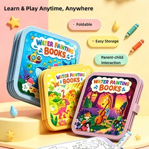 Livre de coloriage et de <span class=keywords><strong>dessin</strong></span> <span class=keywords><strong>à</strong></span> l'eau magique pour enfants, thèmes Forêt, Dinosaures et Océan, couverture rigide, apprentissage précoce - Product Image 4