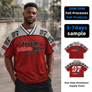 Camisetas Casuales de Hip Hop para Hombre de Primera Calidad, Tejido de Spandex/Poliéster de 200g, Impresión Digital, Secado Rápido, Servicio OEM, Patchwork Personalizado - Product Image 1