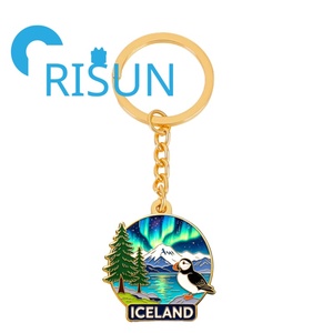 Llavero Metálico Personalizado con Holograma de Aurora Boreal, Recuerdo de Viaje de <span class=keywords><strong>Alaska</strong></span>, Islandia y Finlandia - Product Image 5