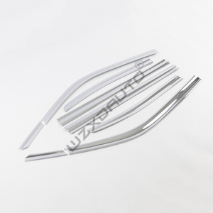 WZXD Side <b>Window</b> Deflectors Car <b>Window</b> Rain Wind Guards Chrome Trim <b>Vent</b> Visor for LAND CRUISER - Product Image 2