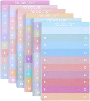 Notas adhesivas de arcoíris multicolor Plan de compras Memo Book Oficina Estudio Lista Planificador