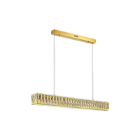 Lustre de restaurant, lampe en cristal de luxe, design créatif, moderne, minimaliste, élégant, long, pour table de bar, salle à manger