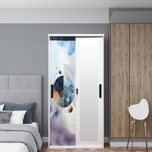 Nouvelle promotion de meubles de maison armoire de rangement pour chambre de fille <span class=keywords><strong>avec</strong></span> porte coulissante peinte miroir armoire placard - Product Image 2