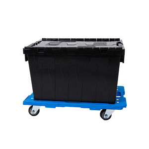 Vente en gros Portable à 4 roues Heavy Duty <span class=keywords><strong>Hand</strong></span> Truck <span class=keywords><strong>Trolley</strong></span> Plastique PP Métal Cadre en acier OEM Plateforme de déplacement facile personnalisable - Product Image 3