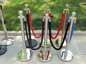 KHÁCH SẠN ngân hàng hàng đợi cực dòng Divider đứng bài thép không gỉ bollard stanchion rào cản - Product Image 6