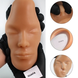 Tatouage 3D pratique visage Hyper réaliste Premium Silicone peau visage Mannequin pour la pratique du maquillage entier Silicone visage poupée - Product Image 3