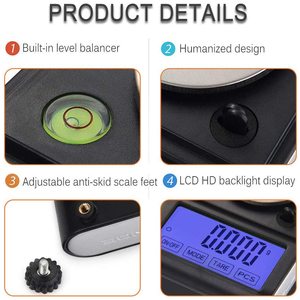 Gold Digital Display 0.001g Precision <b>Battery</b> Powered Electronic Jewelry Weighing Scale CE Certified <b>Rechargeable</b> Stainless - Product Image 3