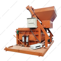 Machine concrète de mélangeur de béton de type fixe efficace de mélange élevé, mélangeur concret du double axe JS750 horizontal
