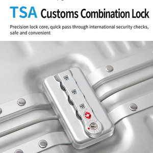 Maleta de Aleación de Aluminio Plateada <span class=keywords><strong>en</strong></span> Oferta, 27 Pulgadas, con Candado TSA y Ruedas Silenciosas, para Viajes de Negocios - Product Image 4