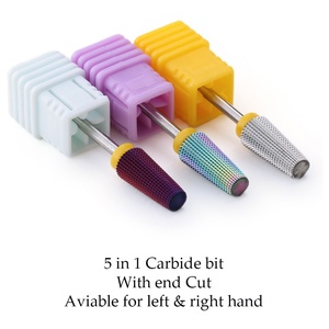 หัวเจียร์เล็บทังสเตนคาร์ไบด์ 5 in 1 แบบหัวตัดไขว้เคลือบสี สำหรับเครื่องทำเล็บไฟฟ้า - Product Image 5