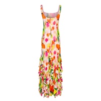 Robe Boho d'été personnalisée pour femmes 2025 Robe longue à imprimé floral coloré et volants pour femmes