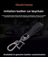 Vente en gros d'accessoires pour clés de voiture écologiques de haute qualité, porte-clés en cuir léger pour hommes, logo personnalisé, impression à l'écran tendance