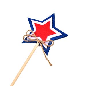 Nouvelle baguette magique de graduation 2026 avec étoiles rouges et bleues, pendentif étoile en tissu fait main pour enfants avec nœud - Product Image 4