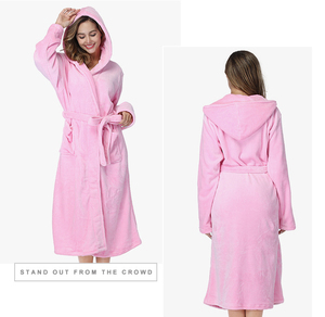 Di lusso Delle Donne Morbido Accappatoio Con Cappuccio Pigiami Degli Indumenti Da Notte <span class=keywords><strong>Vestaglia</strong></span> Cappotto Casa - Product Image 2