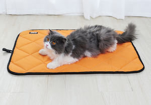 Alfombrilla calefactora interior de madera de patrón sólido con cable resistente a la masticación, cama eléctrica autocalentable, máquinas absorbentes para mascotas - Product Image 3