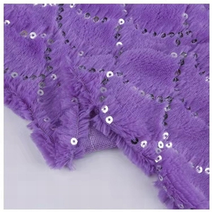 100 poliéster bordado lentejuelas <span class=keywords><strong>en</strong></span> tela de felpa de piel de terciopelo para niña ropa de mujer <span class=keywords><strong>hombres</strong></span> zapatos mujeres - Product Image 3