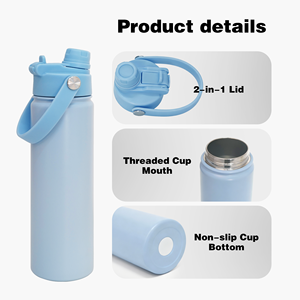 Biểu tượng tùy chỉnh 2 in1 đôi tường Tumbler chân không Flask thể thao phòng tập thể dục cách điện đôi thép không gỉ cá nhân chai nước - Product Image 3