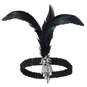 Mascarada <span class=keywords><strong>gran</strong></span> Gatsby <span class=keywords><strong>carnaval</strong></span> 1920s fiesta lujo mujer tocado pluma lentejuelas accesorios para <span class=keywords><strong>el</strong></span> cabello para traje de bola de Navidad - Product Image 3