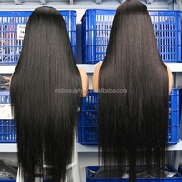 Cordon de serrage sans colle pour perruque en cheveux humains, transparent, pour dentelle, cheveux vierges indiens, haute densité, pour femmes noires
