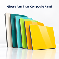 Panneau composite en aluminium brillant 4 mm, taille personnalisée, revêtement PE, couleur personnalisée, panneau ACM pour enseignes publicitaires