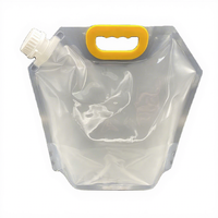 Pochettes de rangement portables en plastique transparent, capacité 1L-5L, épaissies, pour céréales, bière, impression hélio, eau minérale, vin, brandy
