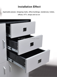 45 Mm Đệm Thép Không Gỉ 304 Ngăn Kéo Trượt Kính Thiên Văn Đường Ray Thủy Lực Undermount Mềm Đóng Ngăn Kéo Trượt - Product Image 5