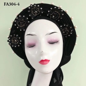 Inmyshopスカーフ卸売Aso Oke Headtie女性用<span class=keywords><strong>Sego</strong></span> Geleアフリカ<span class=keywords><strong>Sego</strong></span> HeadtieナイジェリアスタイルオートGeleビーズ付き - Product Image 2