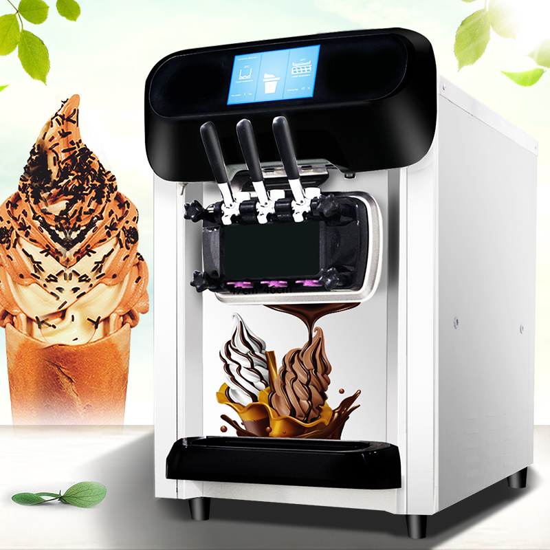 2020 Закусочная пища, 3 вкуса, легкая коммерческая машина для приготовления мягкого мороженого